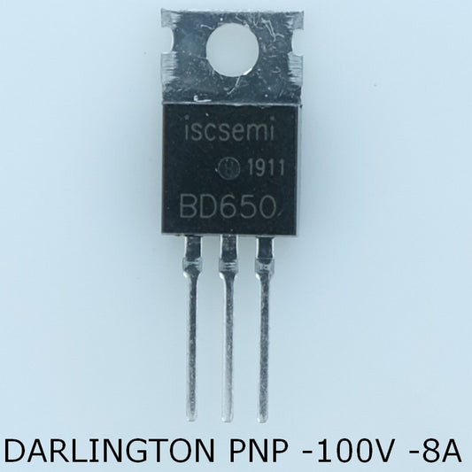 BD650 Transistor PNP Darlington 100V 8A TO-220 Inchange