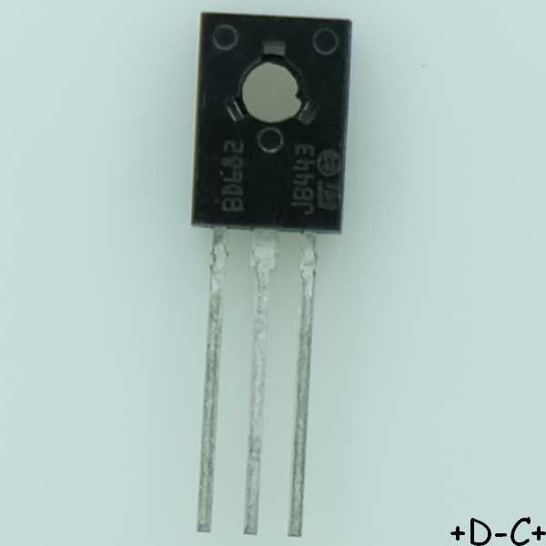 BD682 Transistor PNP 100V 4A TO-126 STM - Distri-Compo