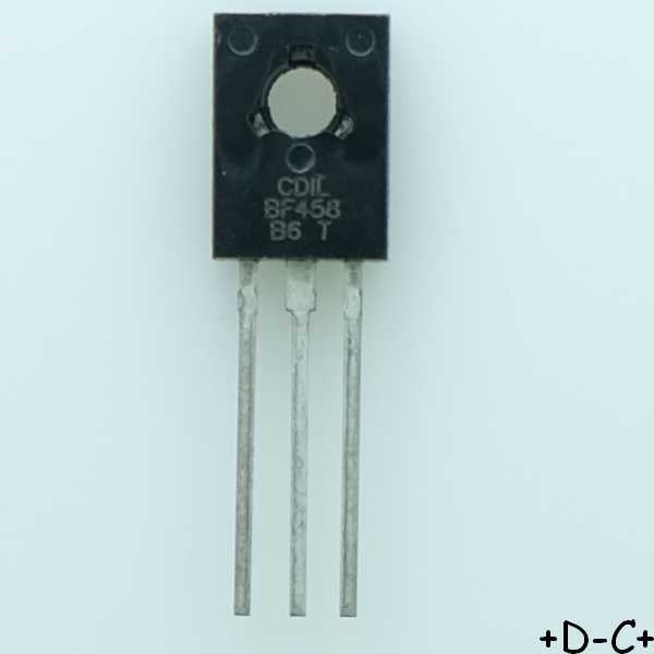 BF458 Transistor NPN 250V 100mA TO-126 CDIL RoHS