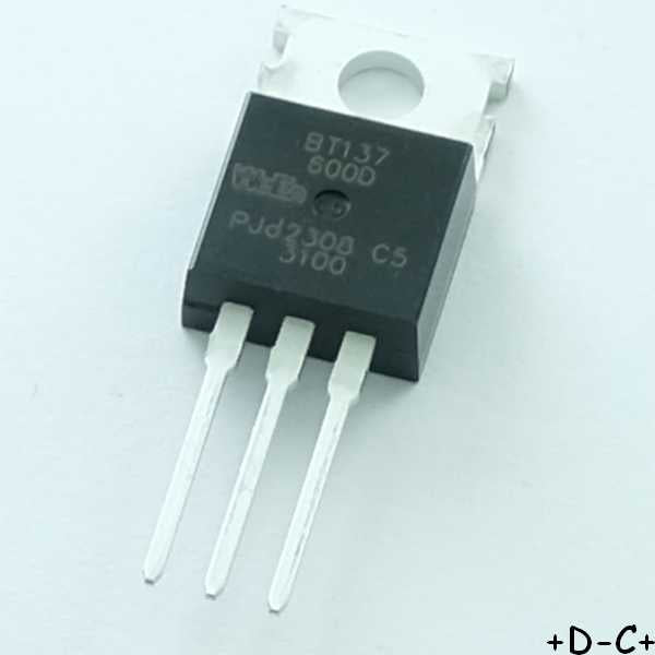 BT137-600D Triac 600V 8A(RMS) 71A TO-220AB WeEn RoHS