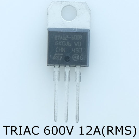 BTA12-600BRG Triac TO-220 600V 12A 50mA STM - Distri-Compo