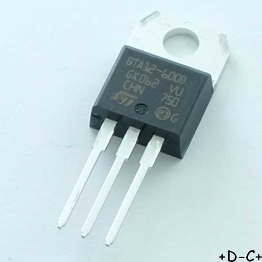 BTA12-600BRG Triac TO-220 600V 12A 50mA STM RoHS