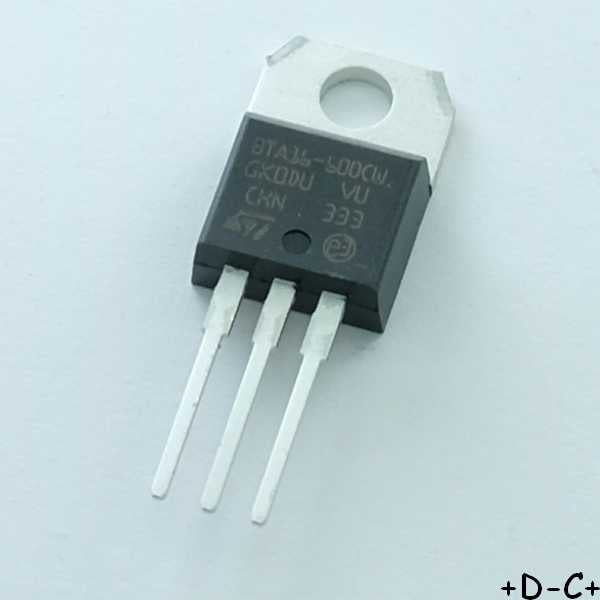 BTA16-600CWRG Triac 600V 16A 35mA TO-220 Snubberless STM RoHS