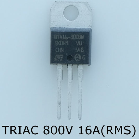 BTA16-800BWRG Triac 800V 16A 50mA TO-220 Snubberless STM - Distri-Compo