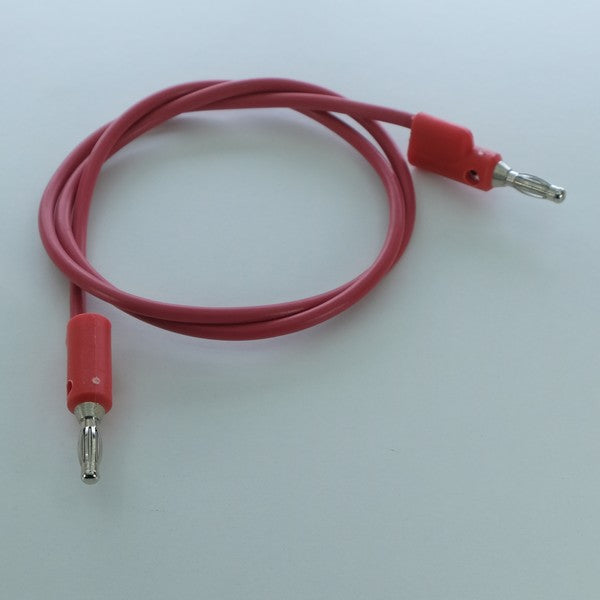 Cordon de test fiches bananes 4mm empilables 18AWG Rouge 60cm BU-PB24-2 Mueller - Distri-Compo
