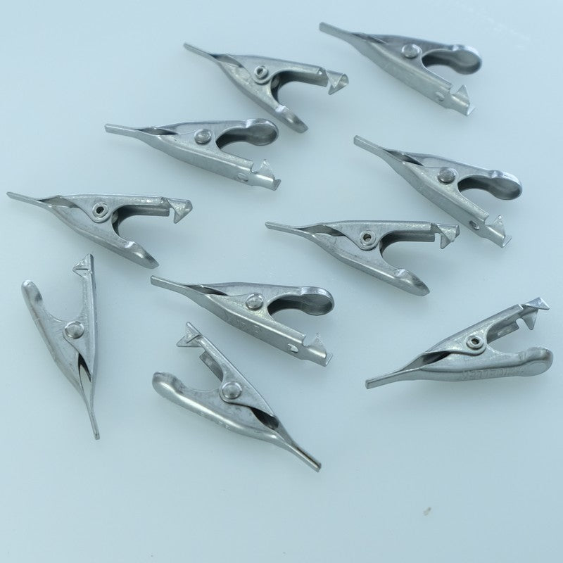 Micro pince crocodile machoires lisses acier inox BU-34X Mueller (lot de 10) - Distri-Compo