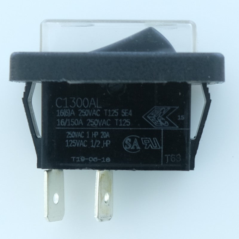 Commutateur basculant OFF-ON SPST 30x11mm noir 250V 20A C1300ALGAA Bulgin - Distri-Compo