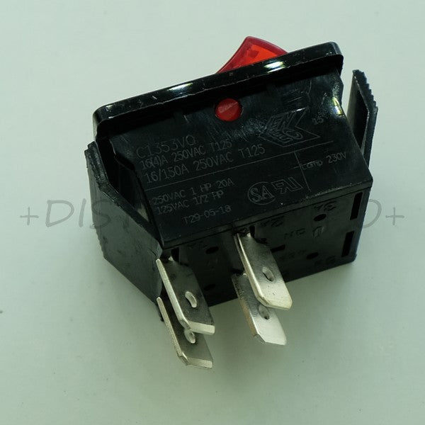 Interrupteur ON-OFF DPST 20A 250VAC C1353VQNAA Bulgin