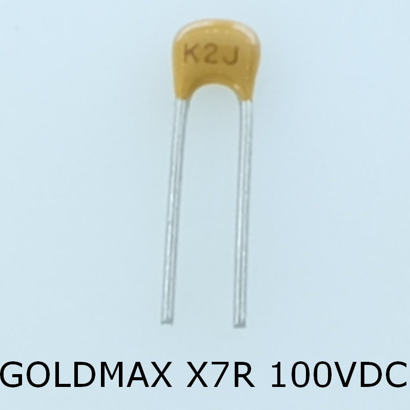 Condensateur 4.7nF 100V 2.54mm céramique X7R Goldmax C320C472J1R5 5% Kemet