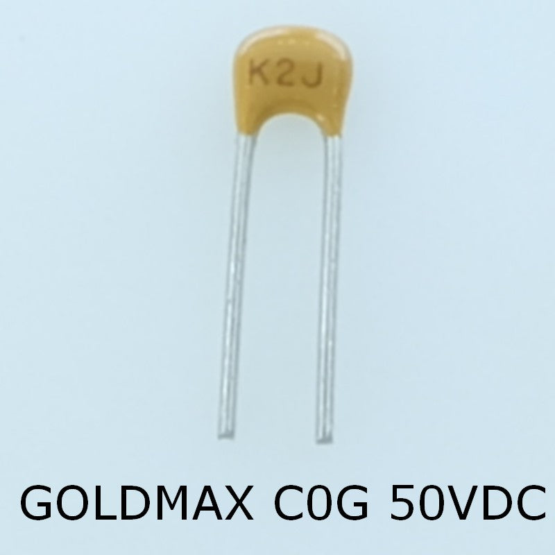 Condensateur 220pF 50V 2.54mm céramique C0G 10% Goldmax C315C221K5G5TA Kemet
