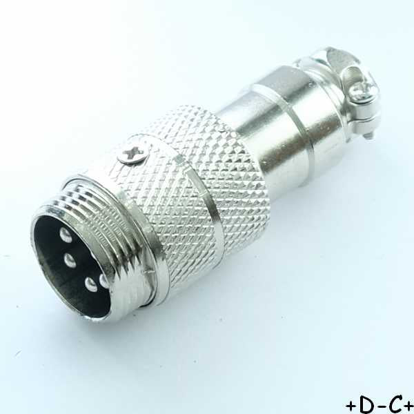 Fiche 5 broches mâle microphone radio