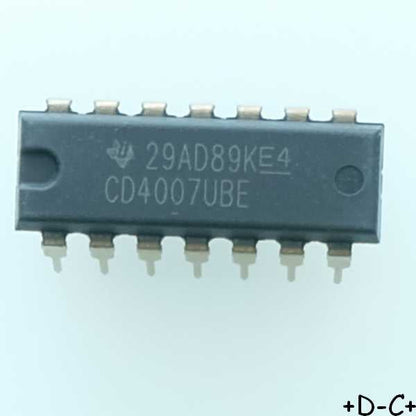 CD4007UBE CMOS Dual Complementary Pair DIP-14 Texas RoHS