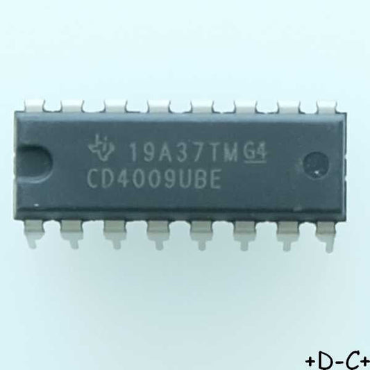 CD4009UBE Buffer Converter 6-CH DIP-16 Texas RoHS