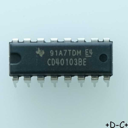 CD40103BE CMOS 8-Stage Presettable 8-Bit Binary Synchronous DIP-16 Texas RoHS