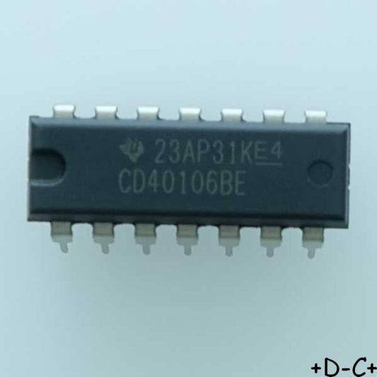CD40106BE CMOS Hex Inverter DIP-14 Texas RoHS