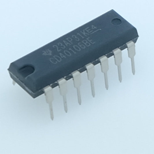 CD40106BE CMOS 6 inverseurs avec trigger de Schmitt DIP-14 Texas