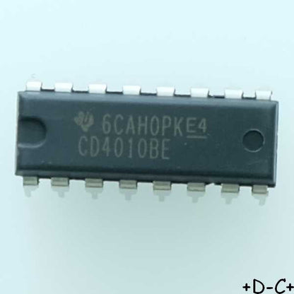 CD4010BE CMOS Hex Non-Inverting Buffer/Converter DIP-16 Texas RoHS