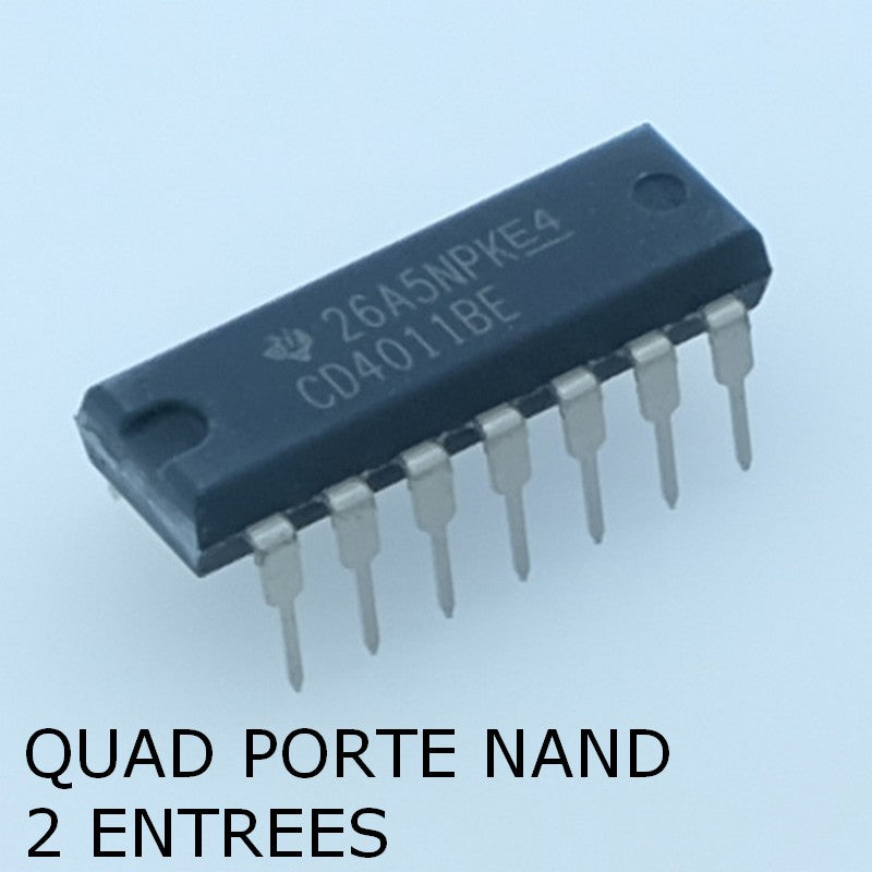 CD4011BE CMOS Quadruple porte NAND 2 entrées DIP-14 Texas Instruments - Distri-Compo