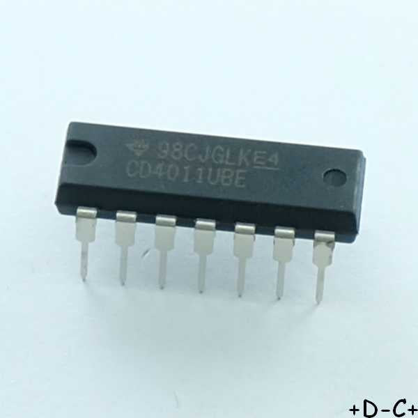 CD4011UBE CMOS 4-CH 2-INPUT NAND Gates DIP-14 Texas - Distri-Compo