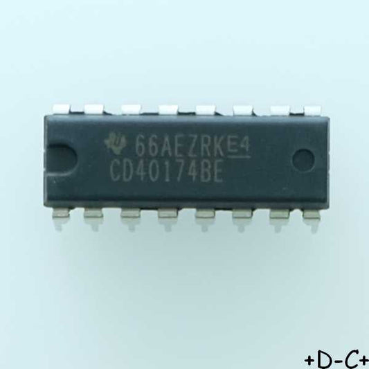CD40174BE CMOS Hex D-Type Flip-Flop DIP-16 Texas RoHS