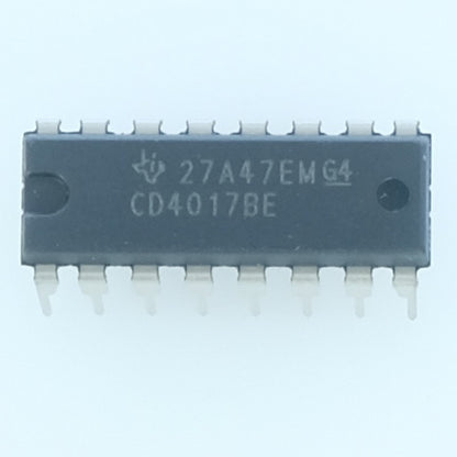 CD4017BE CMOS Compteur Décodeur décimal Johnson DIP-16 Texas - Distri-Compo