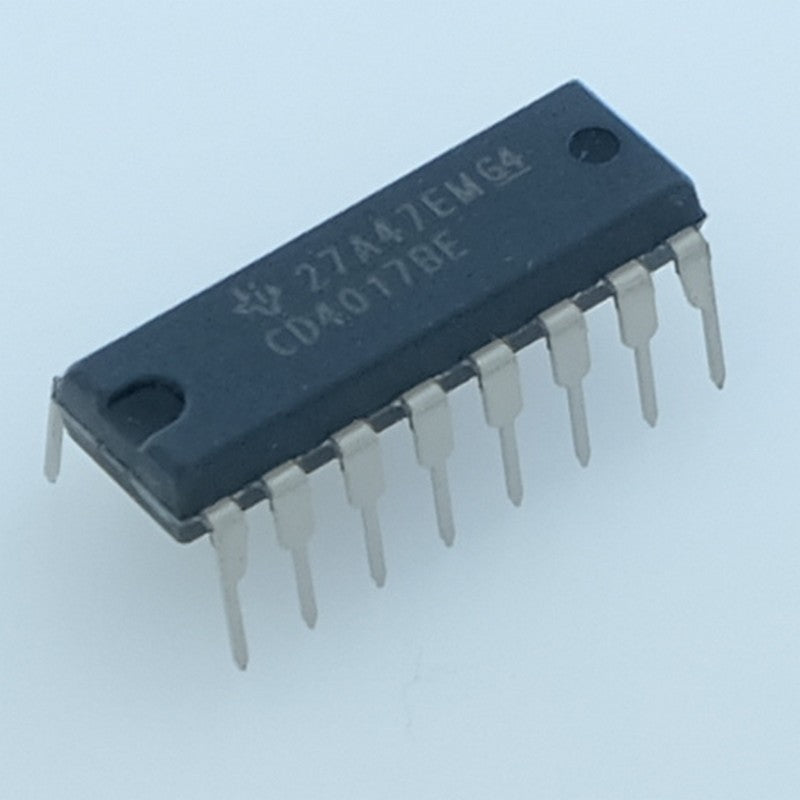 CD4017BE CMOS Compteur Décodeur décimal Johnson DIP-16 Texas - Distri-Compo