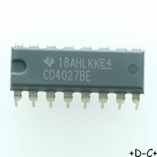 CD4027BE CMOS Dual J-K Master-Slave DIP-16 Texas RoHS