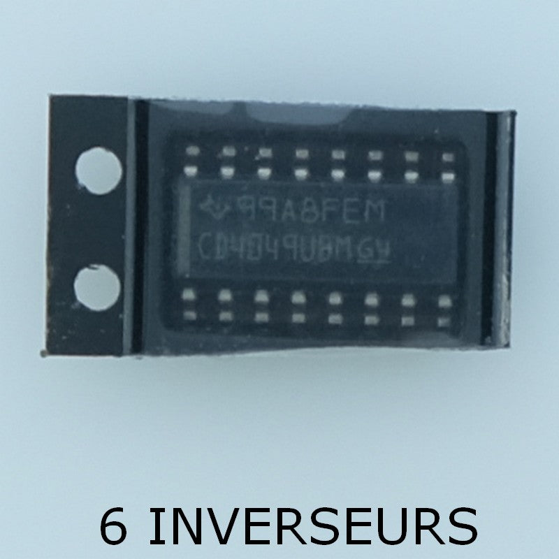 CD4049UBDR CMOS Hex Inverting Buffer/Converter SO-16 Texas - Distri-Compo