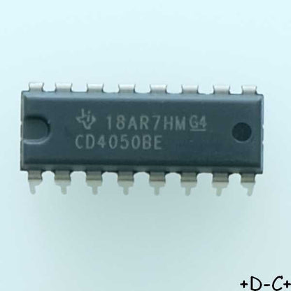 CD4050BE CMOS Hex Non-Inverting Buffer/Converter DIP-16 Texas RoHS