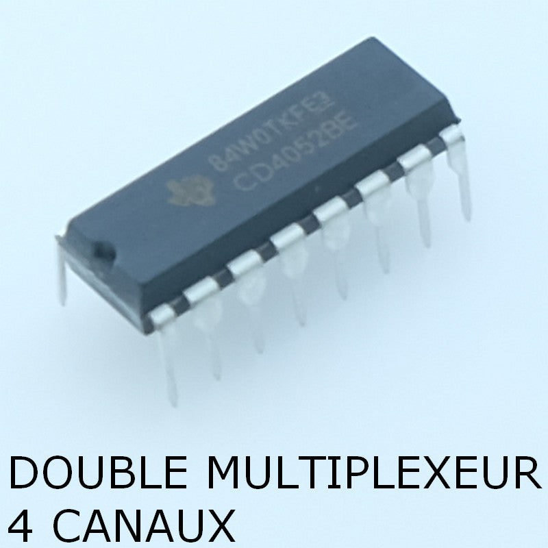 CD4052BE CMOS Double multiplexeur démultiplexeur 4:1 DIP-16 Texas Instruments