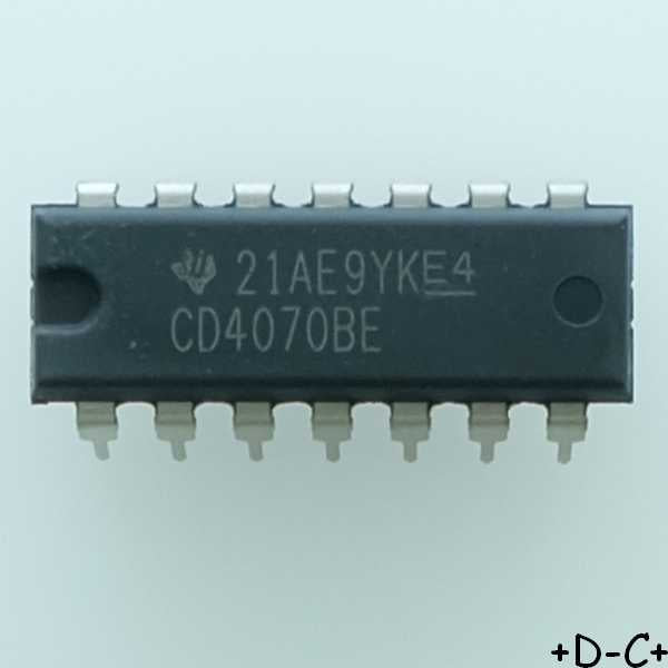 CD4070BE CMOS Quad Exclusive-OR Gate DIP-14 Texas