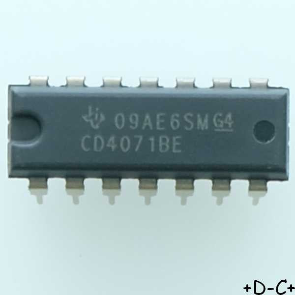 CD4071BE CMOS Quad 2-Input OR Gate DIP-14 Texas - Distri-Compo