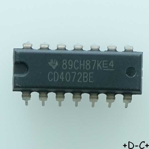 CD4072BE CMOS Dual 4-Input OR Gate DIP-14 Texas - Distri-Compo