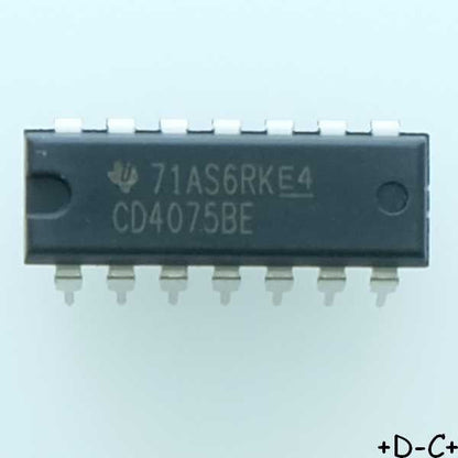 CD4075BE CMOS Triple 3-Input OR Gate DIP-14 Texas RoHS