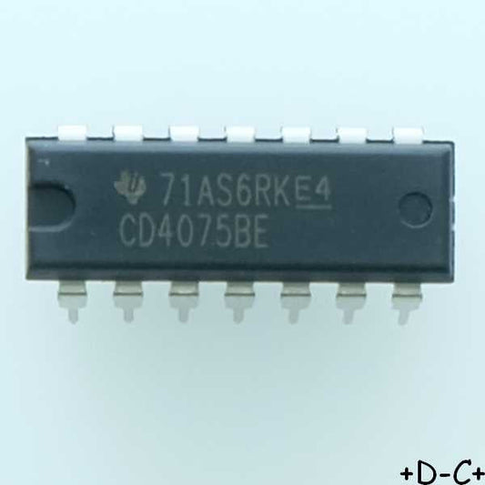 CD4075BE CMOS Triple 3-Input OR Gate DIP-14 Texas RoHS