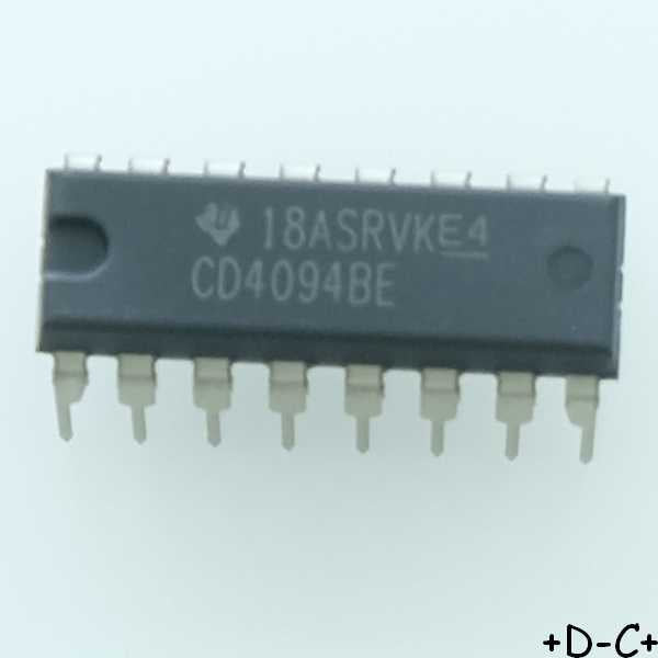 CD4094BE CMOS 8-Stage Shift-and-Store Bus Register DIP-16 Texas RoHS