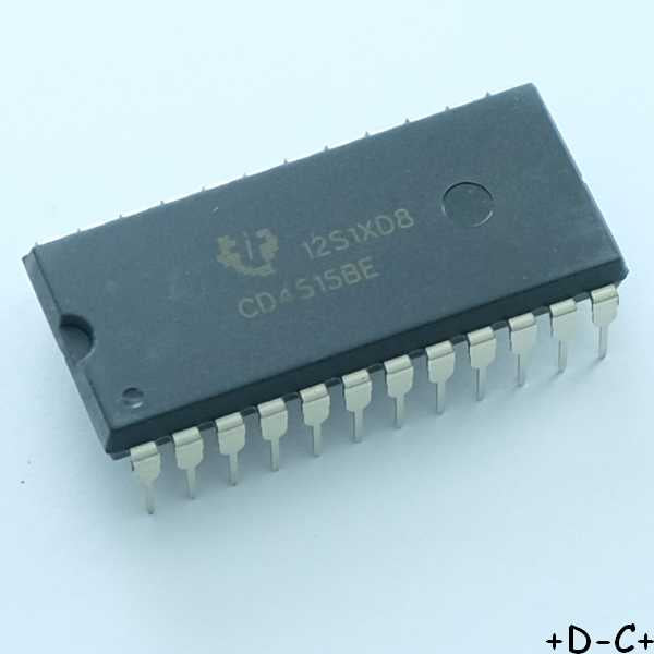 CD4515BE CMOS Décodeur Démultiplexeur DIP-24 Texas Instruments