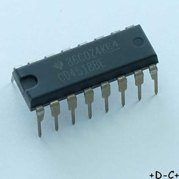 CD4518BE CMOS Dual BCD up counter DIP-16 Texas - Distri-Compo