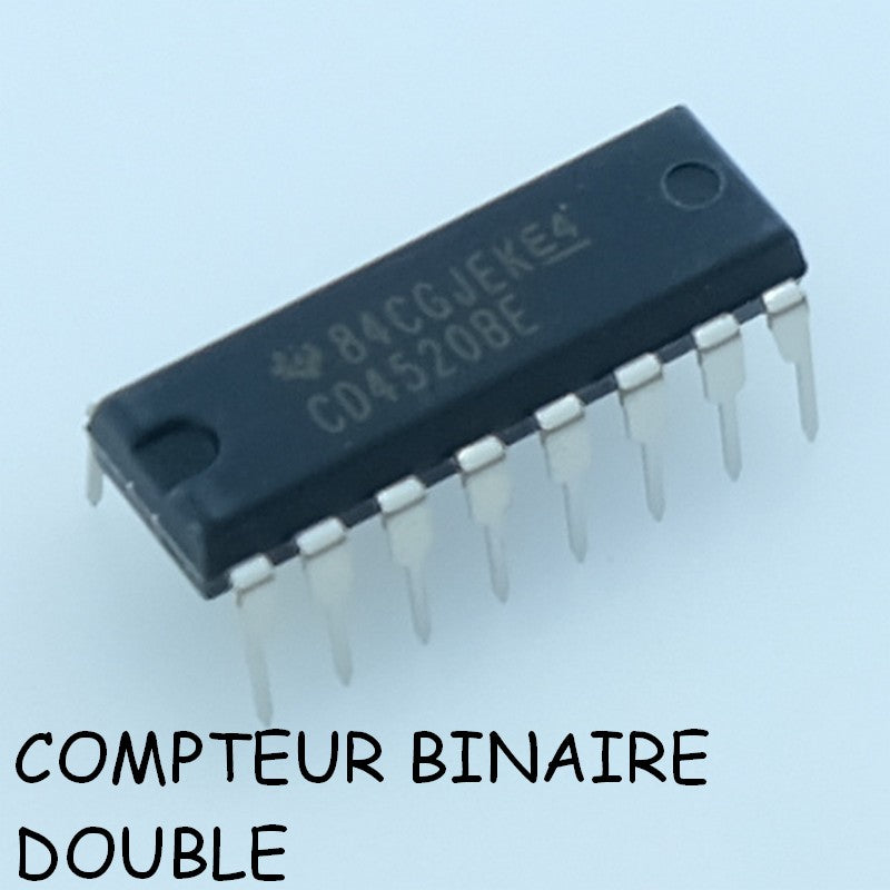 CD4520BE CMOS Compteur binaire double 4 bits DIP-16 Texas Instruments