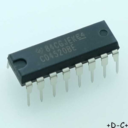 CD4520BE CMOS Dual binary up counter DIP-16 Texas Rohs