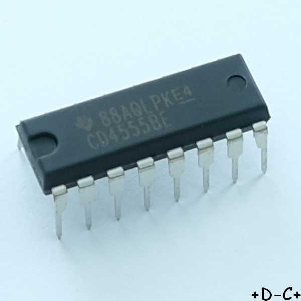 CD4555BE CMOS Double decodeur demultip DIP-16 Texas RoHS
