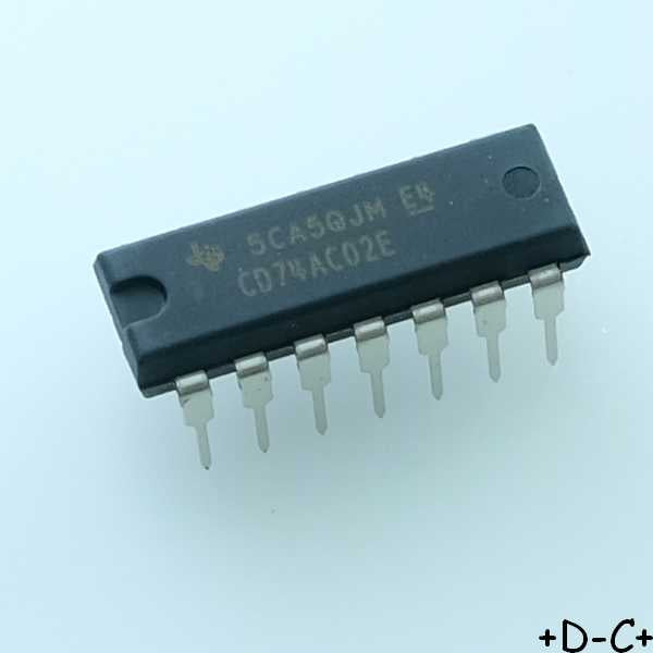 CD74AC02E 4 portes NOR à 2 entrées DIP-14 Texas Instruments