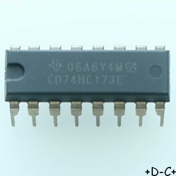 CD74HC173E Flip Flop D-Type Bus Interface DIP-16 Texas