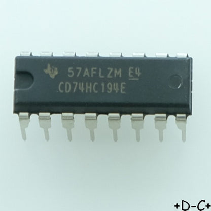 CD74HC194E TTL 4 bit pipo shift register DIP-16 Texas RoHS