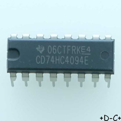 CD74HC4094E 8-Stage Shift-and-Store Bus Register DIP-16 Texas RoHS