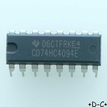 CD74HC4094E 8-Stage Shift-and-Store Bus Register DIP-16 Texas RoHS
