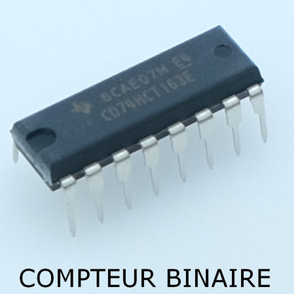 CD74HCT163E Compteur binaire synchrone DIP-16 Texas - Distri-Compo