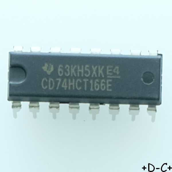 CD74HCT166E 8Bit Serial-In/Parallel-Out DIP-16 Texas RoHS