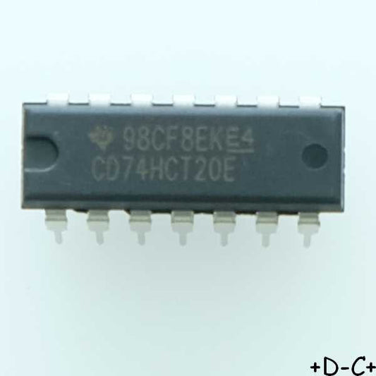 CD74HCT20E CMOS Logic Dual 4-Input NAND Gates DIP-14 Texas RoHS