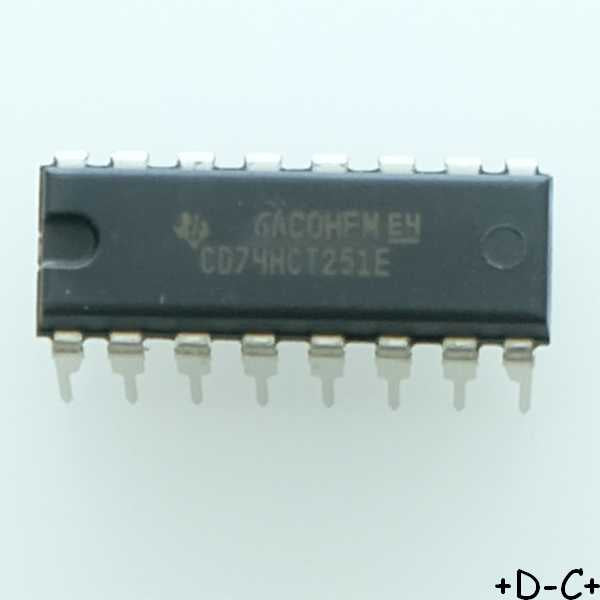 CD74HCT251E 8-Input Multiplexer, Three-State DIP-16 Texas